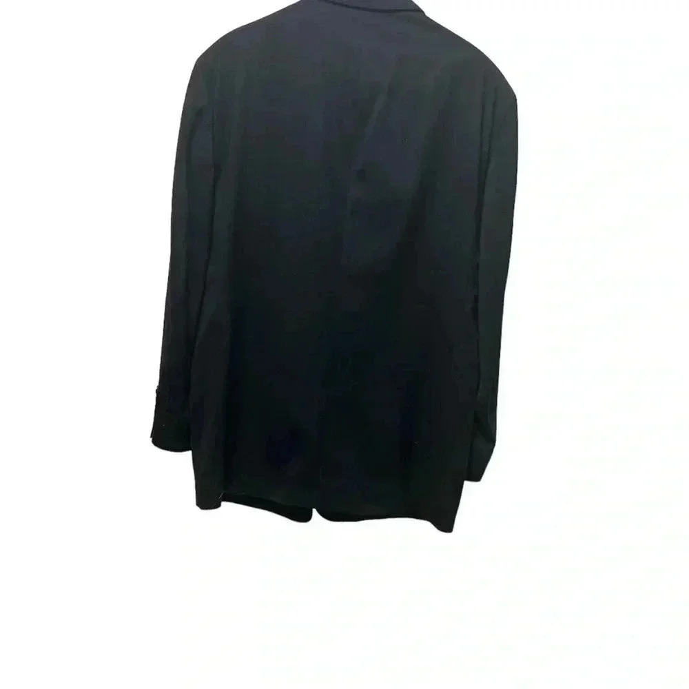 Stafford Suit Coat Jacket, Dark Blue, Size 42R, 100% Wool, Button Closure - Picture 2 of 10